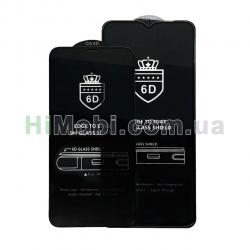 Захисне скло 6D OG Crown Xiaomi Redmi 9A/ 9C/ 10A чорне (тех упаковка)